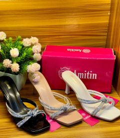 Tongs à Talon Élégantes 'Amitin' – Strass Scintillants & Confort Chic