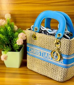 Sac Cabas Tressé "Christian Dior" Style Panier 🌞
